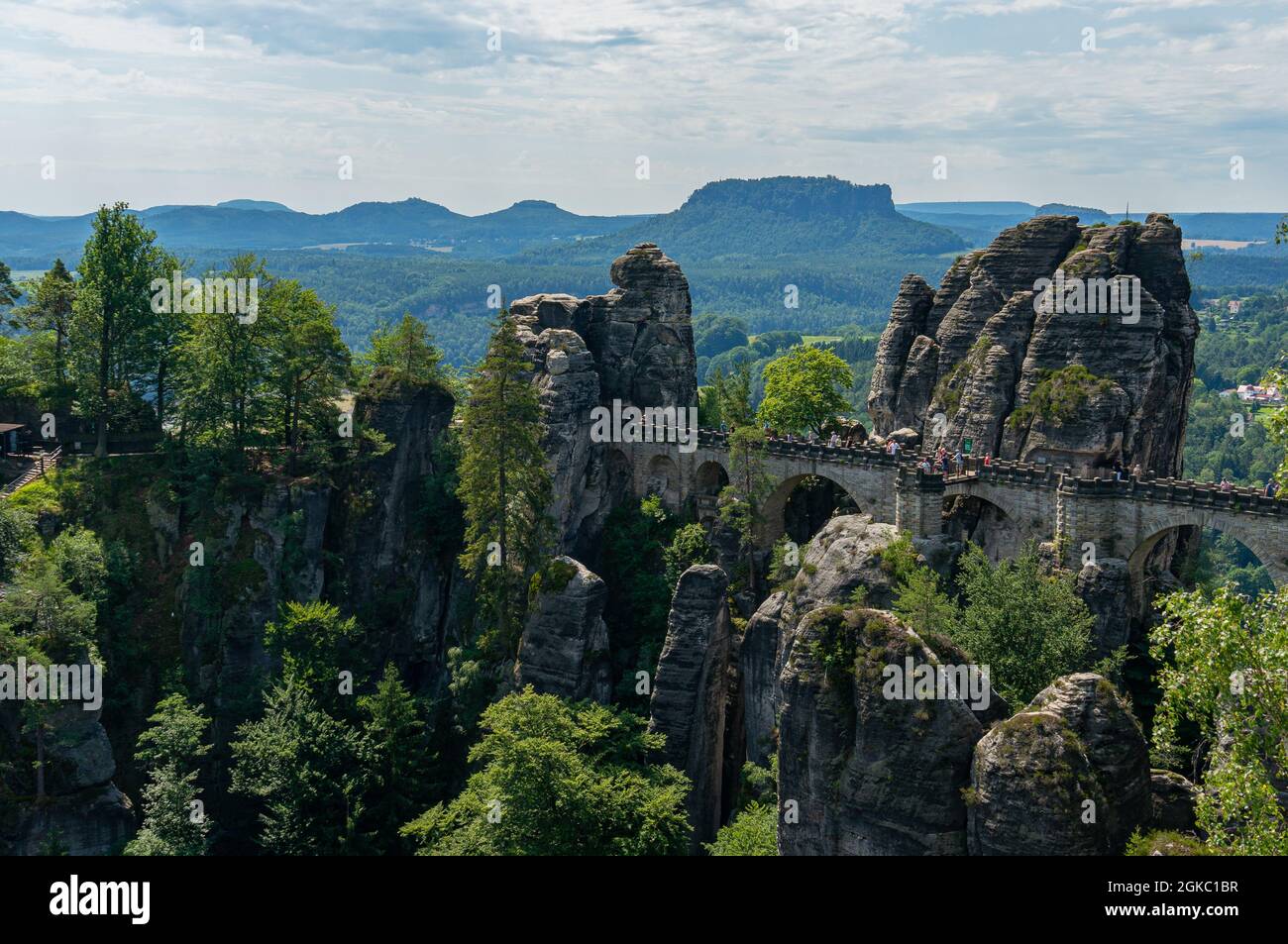 Elbsandsteingebirge Sächsische Schweiz Bastei Stock Photo