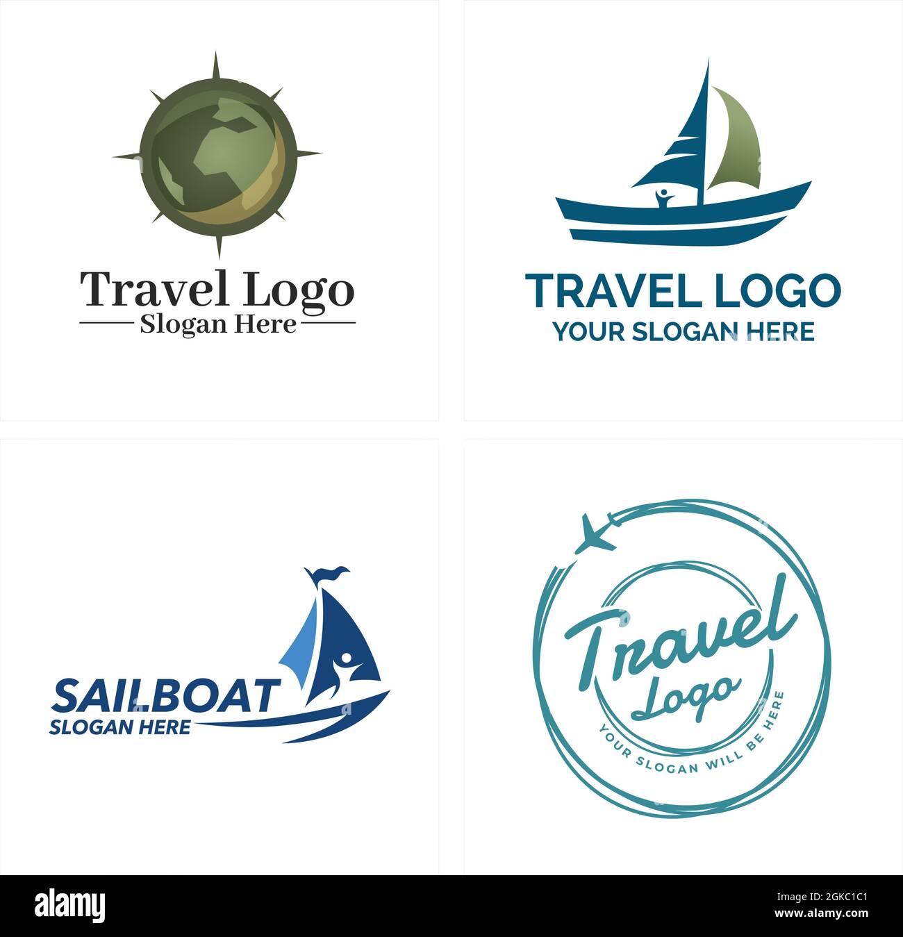 Travel transportation sea world logo design Stock Vector Image & Art