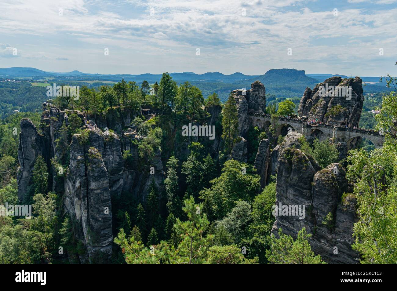 Elbsandsteingebirge Sächsische Schweiz Bastei Stock Photo