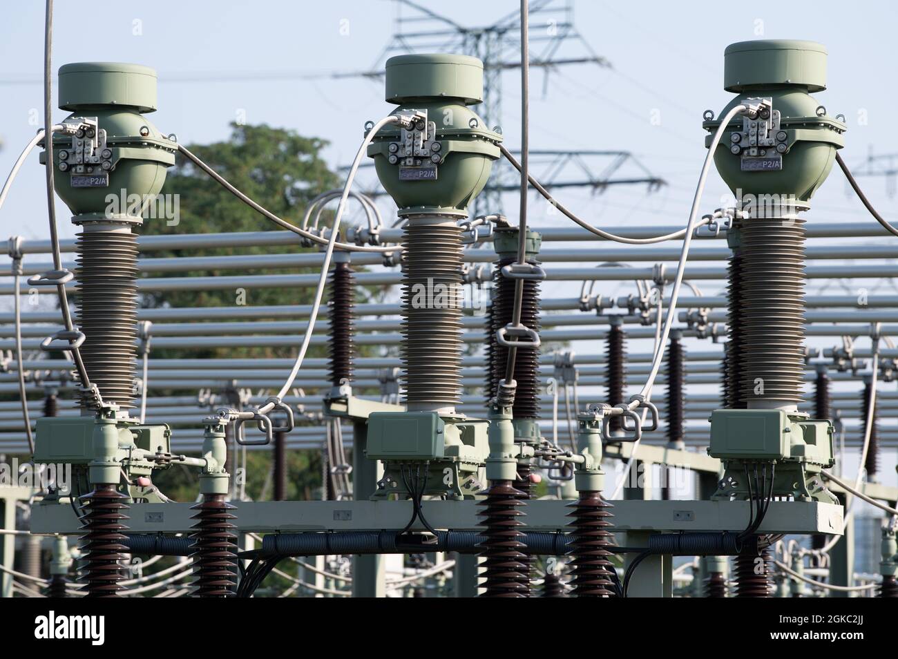 Dresden, Germany. 14th Sep, 2021. The site of the Dresden South feedin substation. After the