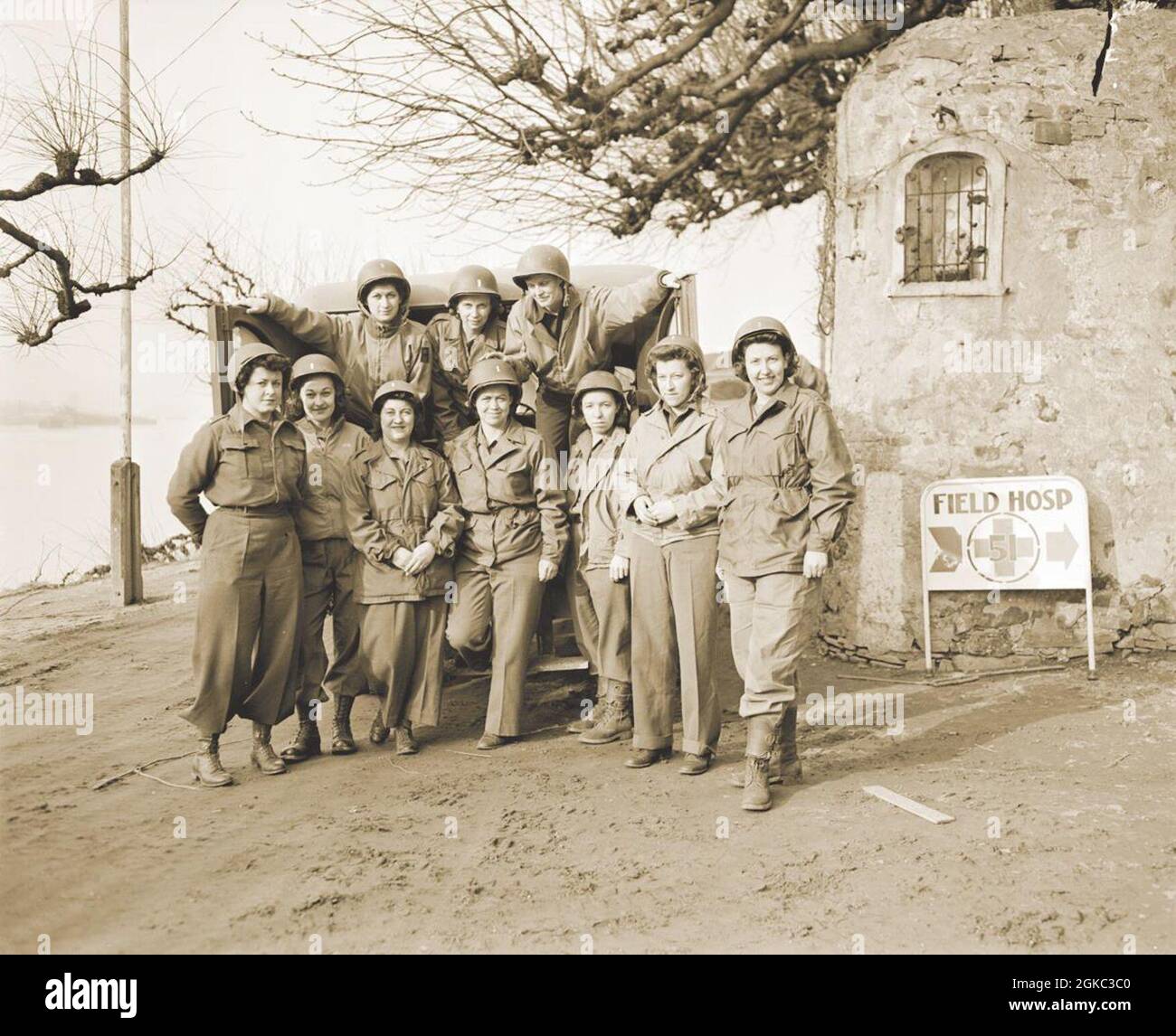 The First Army Nurses To Cross The Rhine River On March 13 1945 From Left They Are Lois K Grant Ione C Kinnick Helen D Johnson Madalyn H Andreko Josephine J Jennis