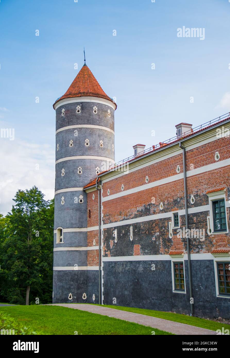 Panemune castle north tower. Stock Photo