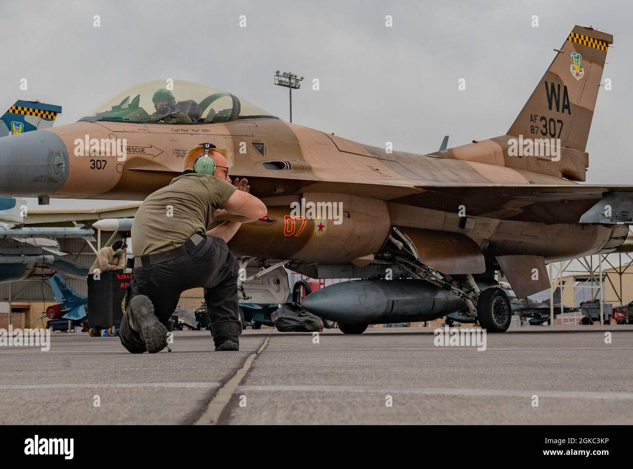 Splinter camo aggressor, 64 AGRS jet heads out for Red Flag…