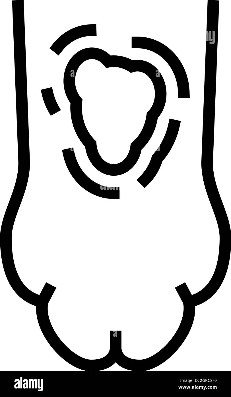 ringworm animal paw line icon vector illustration Stock Vector Image ...