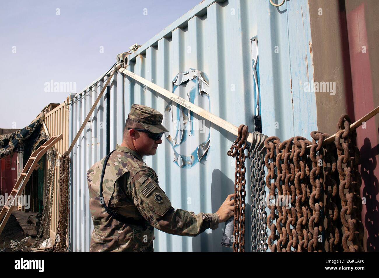Spc. Vincent Pool, a transportation management coordinator with the