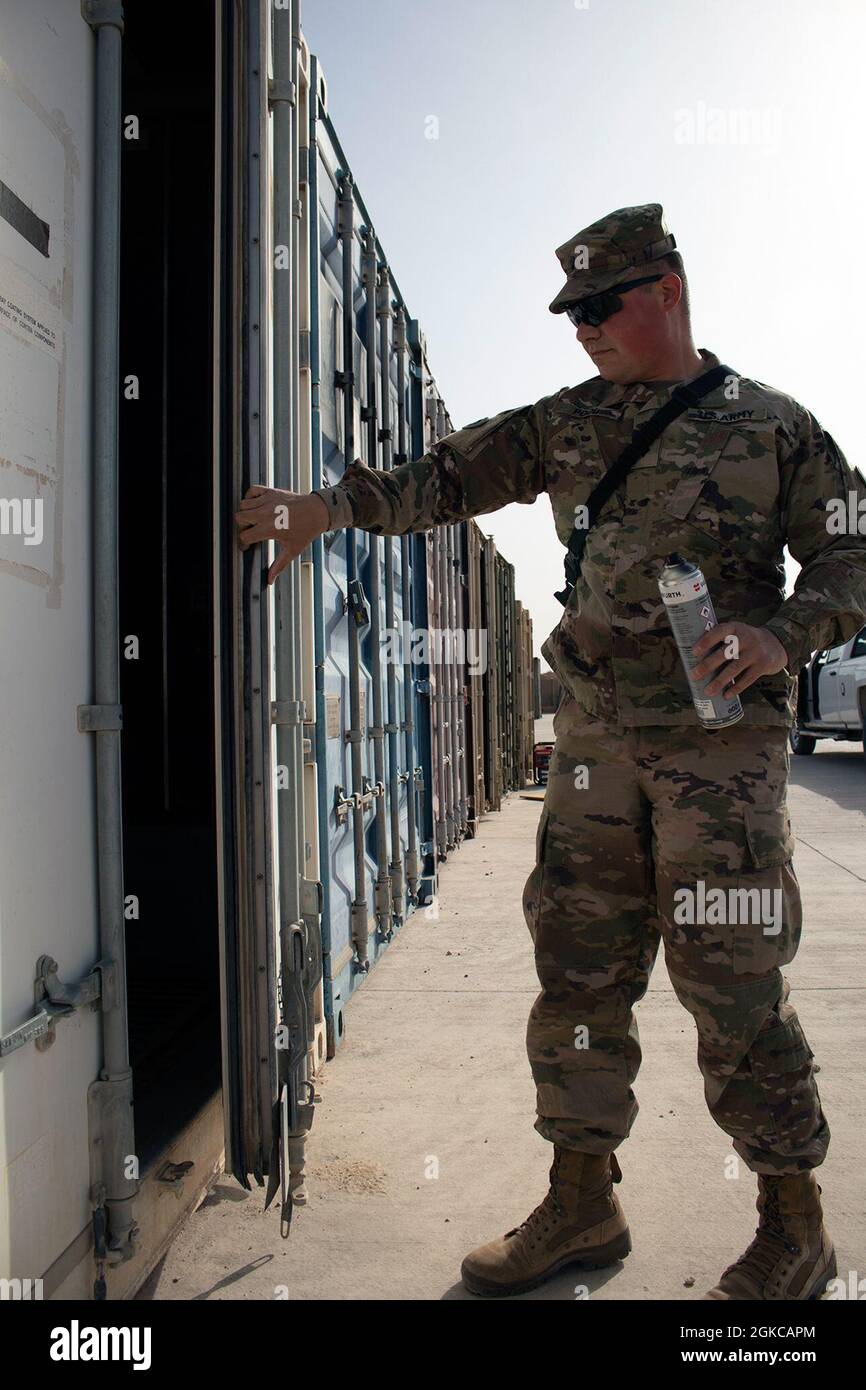 Spc. Vincent Pool, a transportation management coordinator with the