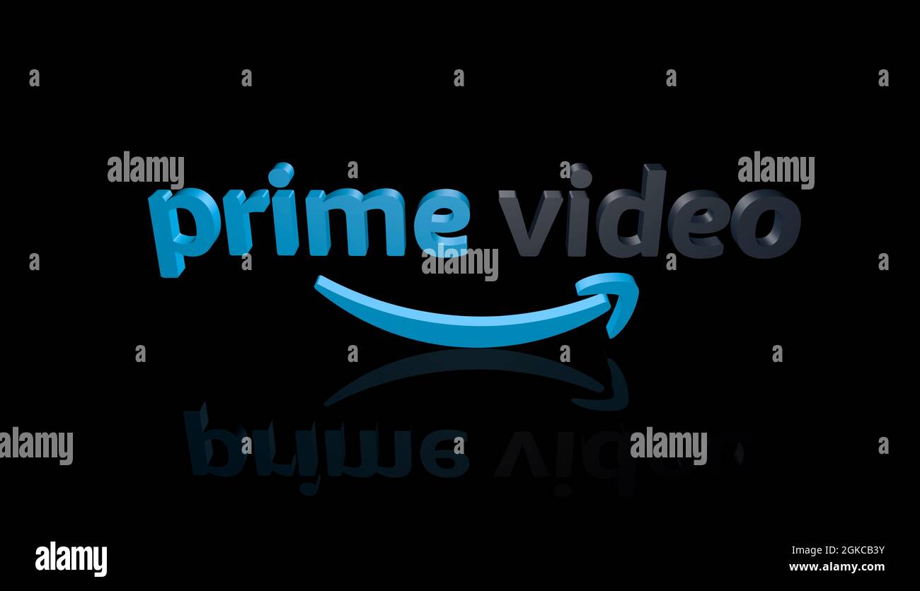 Italy - September, 2021: 3D rendering illustration of the famous e-commerce  brand Amazon prime video Stock Photo - Alamy