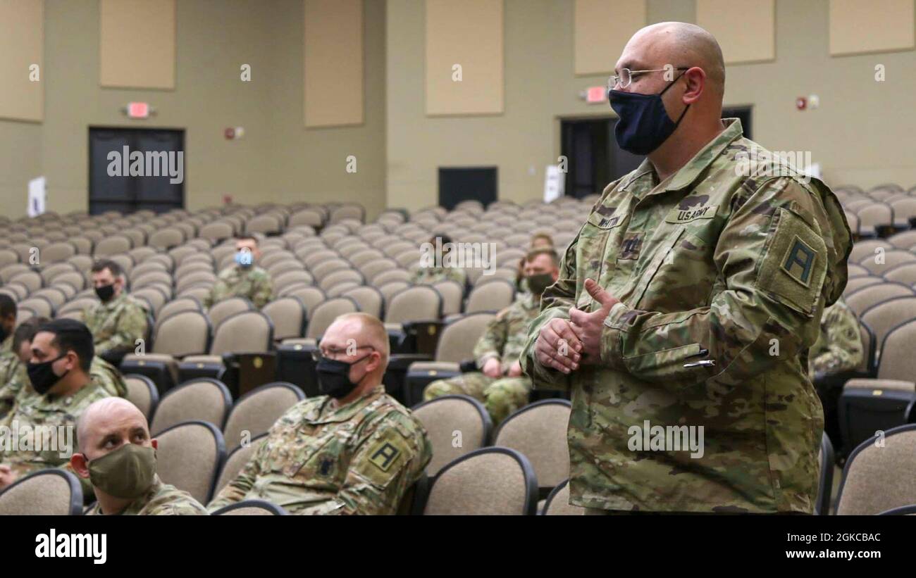 Over 60 Soldiers came to Olive Theater on Fort Knox, Ky., to participate in a sensing session led by Lt. Gen. Gary M. Brito, Army G1 along with Sgt. Maj. Mark Clark. Brito and Clark addressed a myriad of topics that the service members asked during the 90 minute long session. Stock Photo