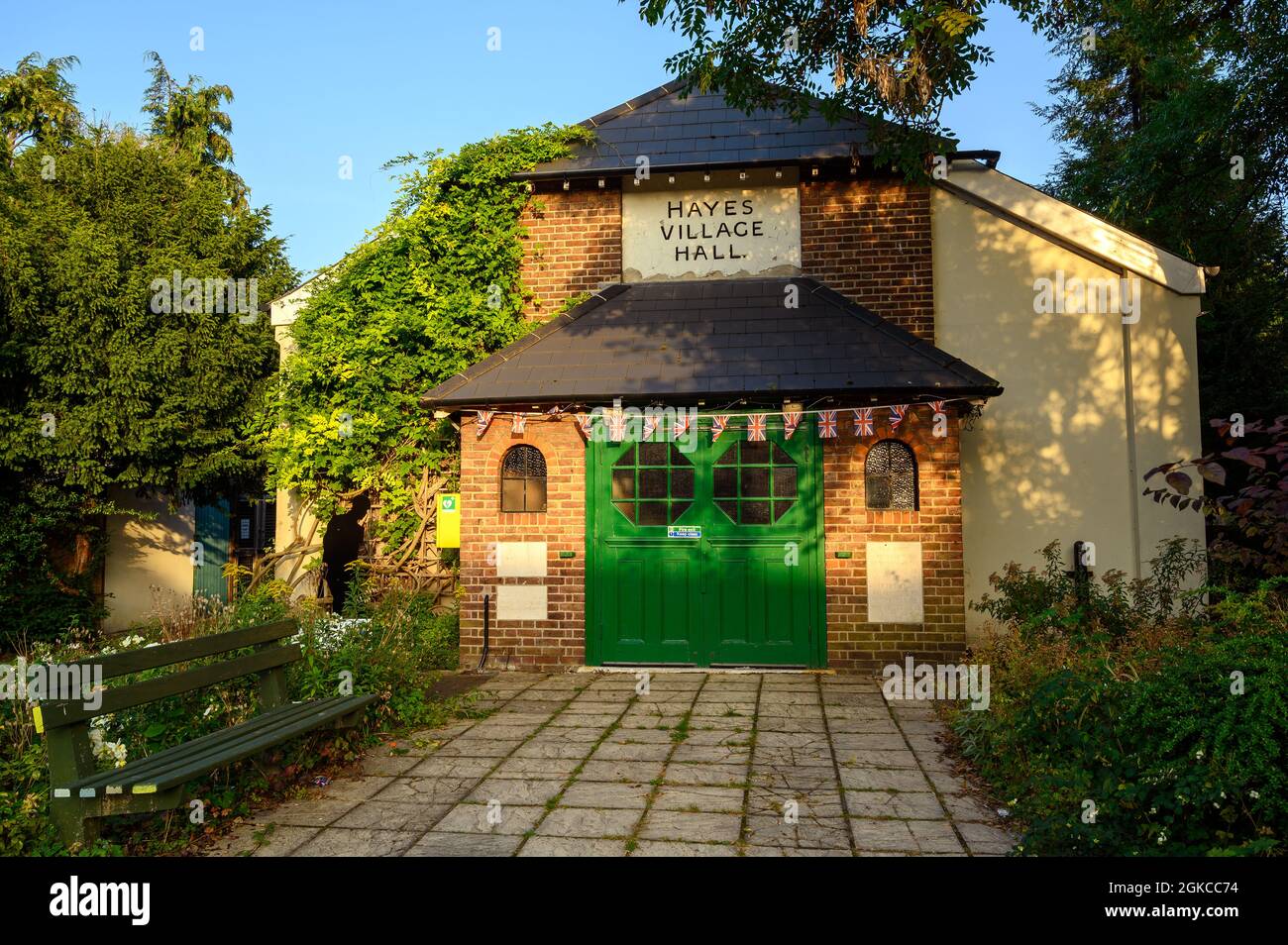 Hayes Village Hall on Hayes Street in Hayes, Kent, UK. The village hall
