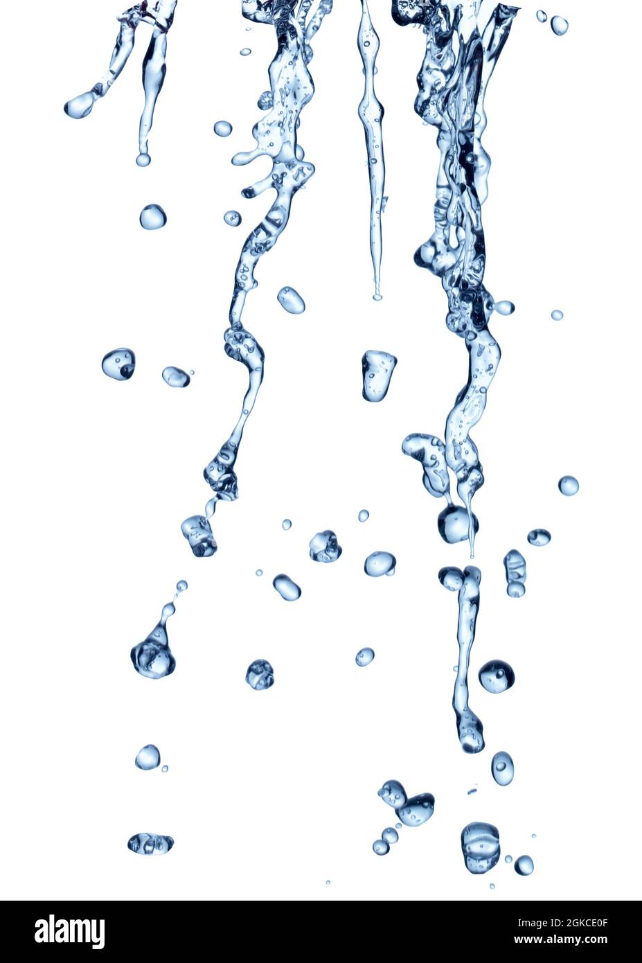 collection of various water drops on white background Stock Photo - Alamy