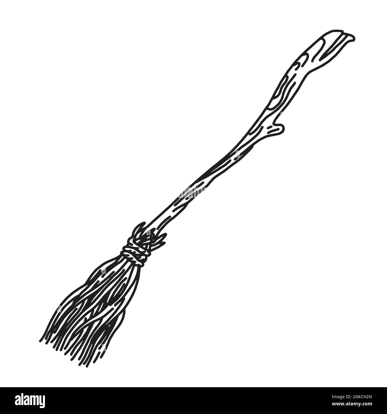 A sketch of broom in black and white colour with long handle  vector  color drawing or illustration Stock Vector Image  Art  Alamy
