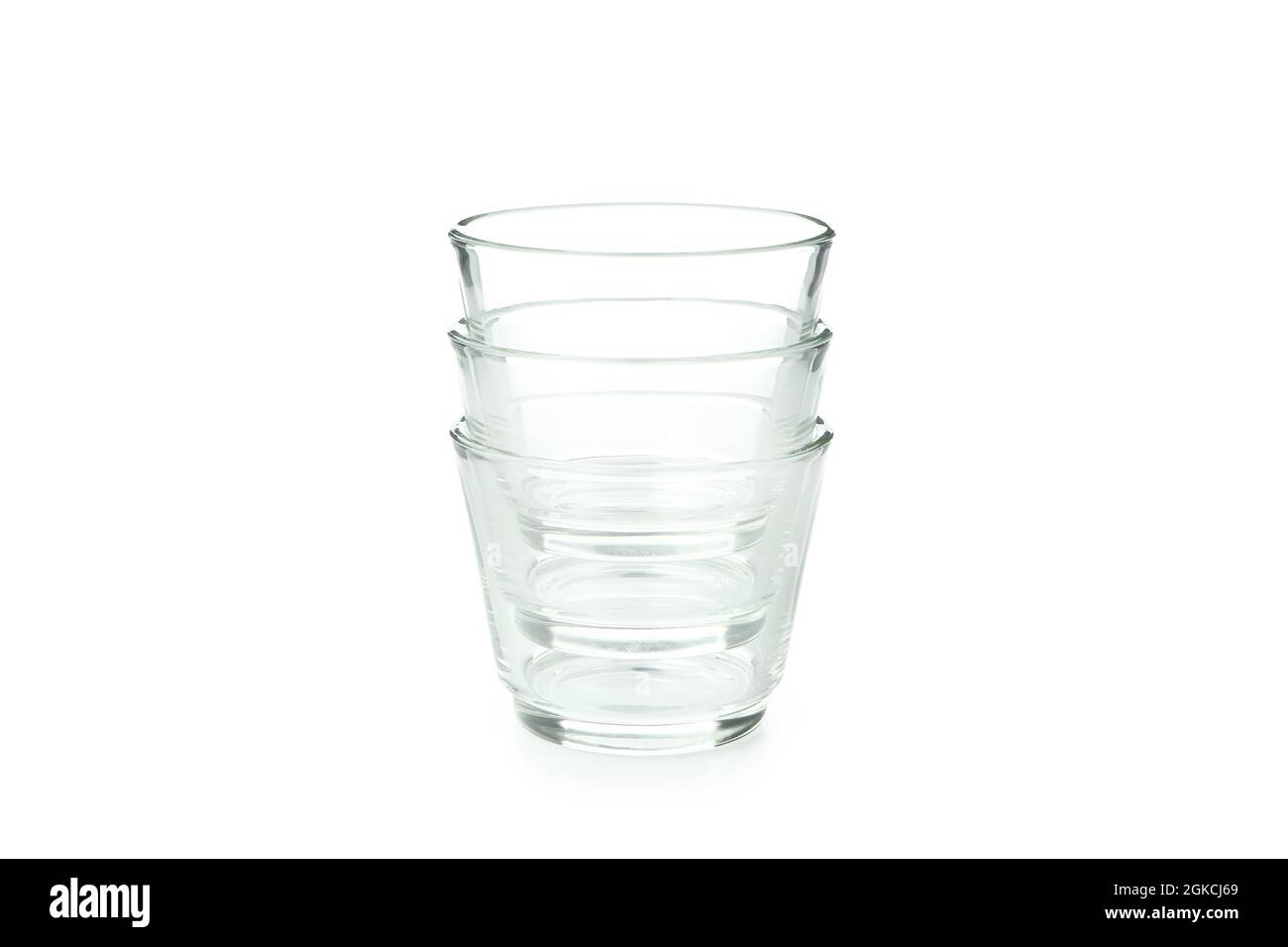 Empty glasses on a dining table Cut Out Stock Images & Pictures - Alamy