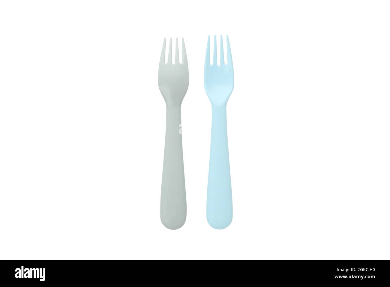 Two plastic forks isolated on white background Stock Photo Alamy