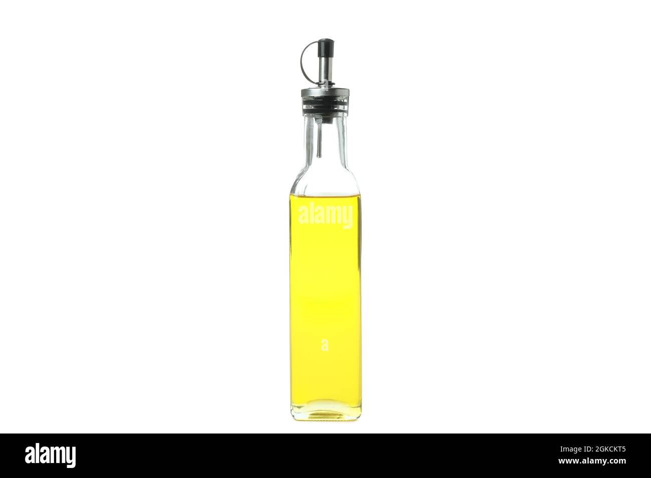 Blank bottle of oil isolated on white background Stock Photo - Alamy