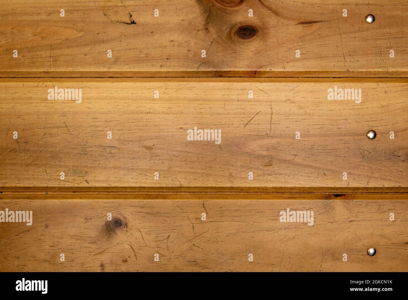 Varnished wooden planks attached to a table top. Vector wood texture background Stock Photo