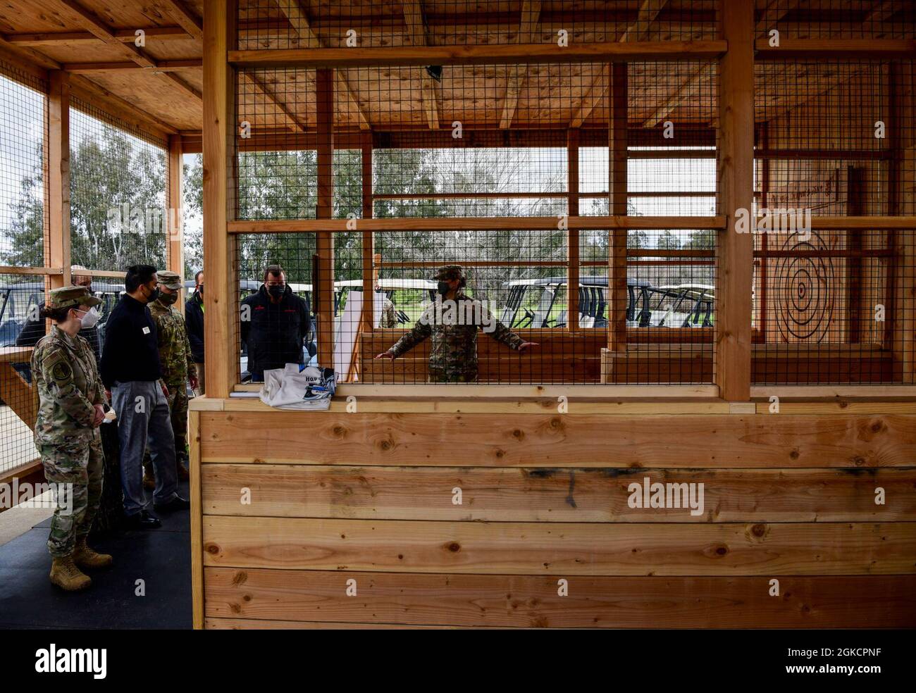 Col. Heather A. Fox, 9th Reconnaissance Wing commander, speaks to a