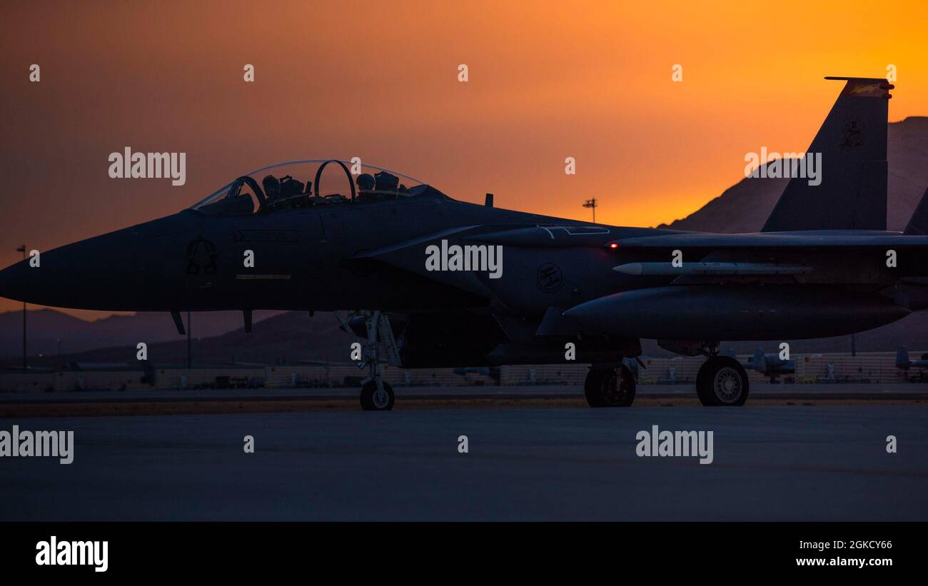 An F 15e Strike Eagle Assigned To The 3th Fighter Squadron From Mountain Home Air Force Base Idaho Taxis Down The Runway At Nellis Air Force Base Nevada March 16 21 The 3th