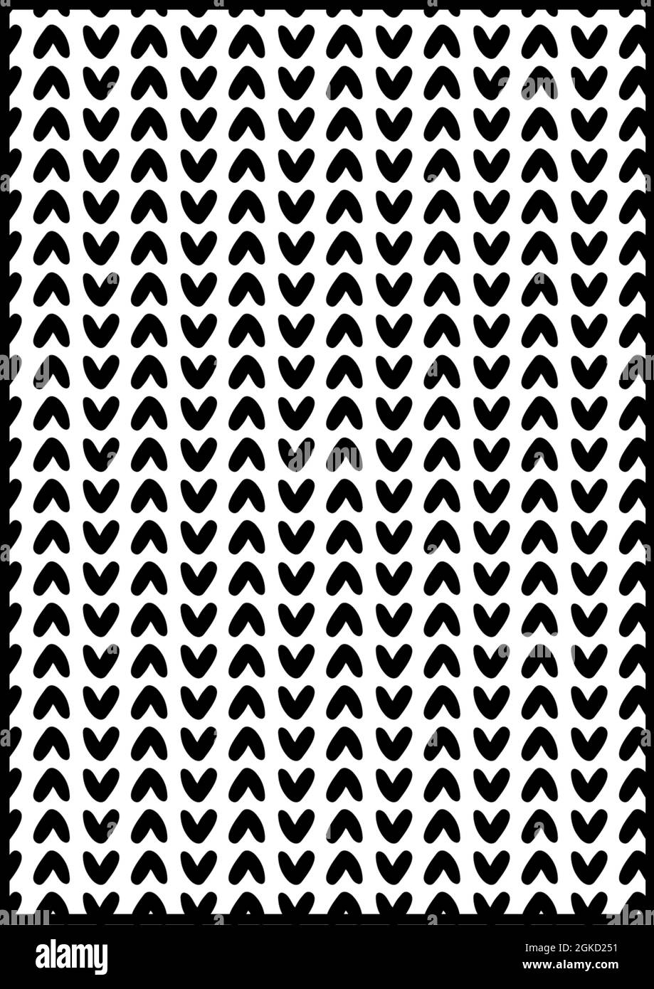 Digitally generated image of black abstract shapes in seamless pattern against white background Stock Photo