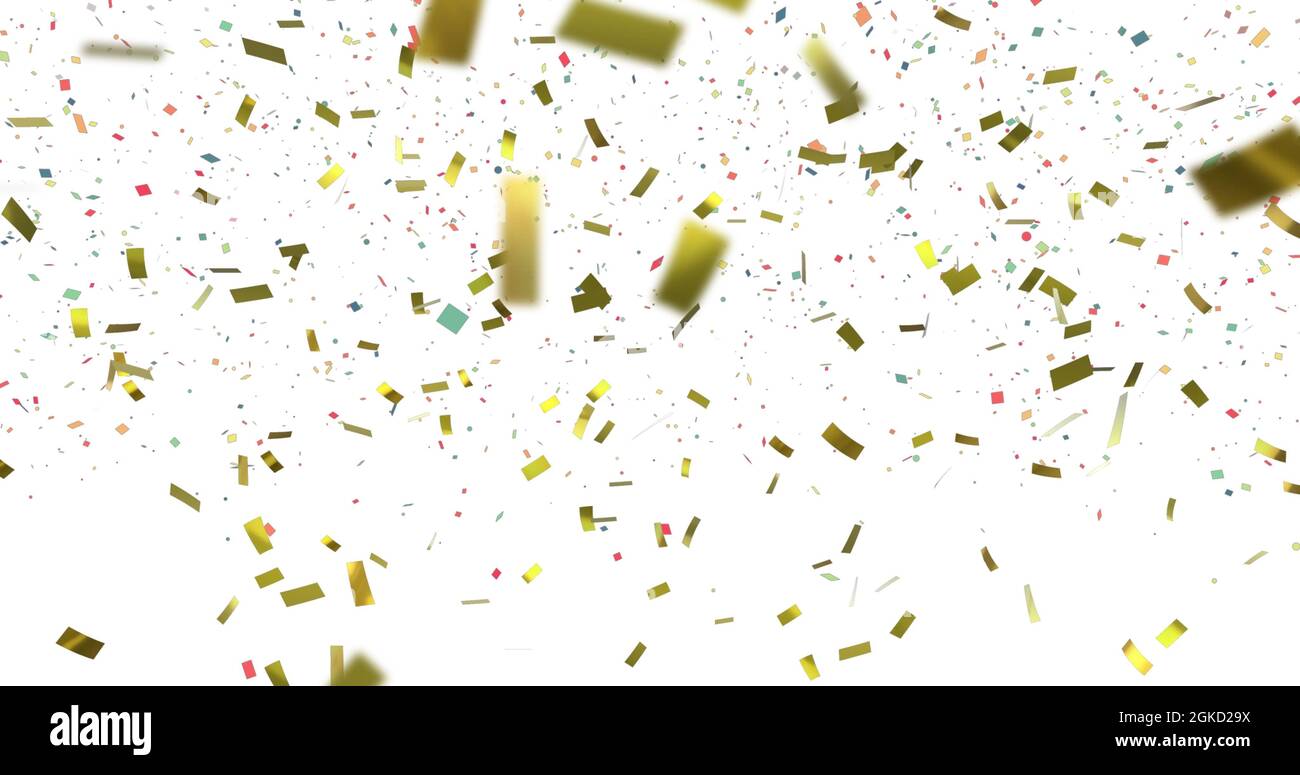 Confetti, falling, white background hires stock photography and images
