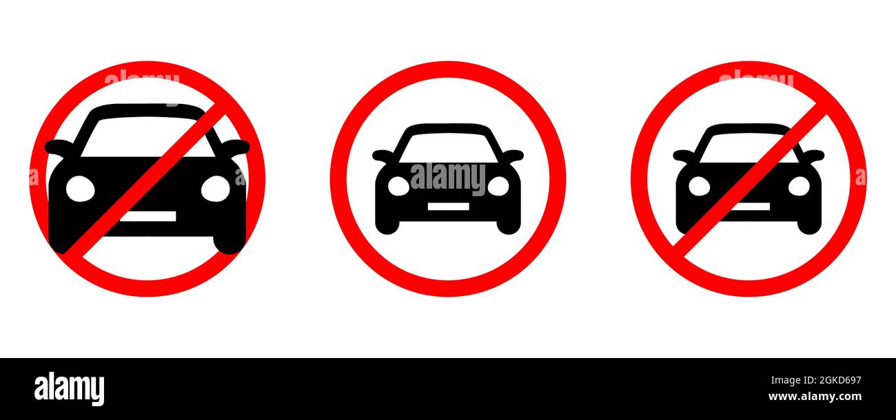car prohibition sign. parking prohibition sign on a white background ...