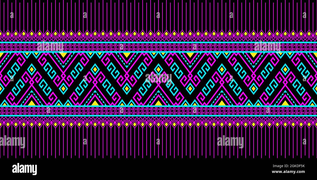 https://c8.alamy.com/comp/2GKDF5K/magenta-turquoise-tribe-or-native-seamless-pattern-on-black-background-in-symmetry-rhombus-geometric-bohemian-style-for-clothing-or-apparelembroidery-2GKDF5K.jpg
