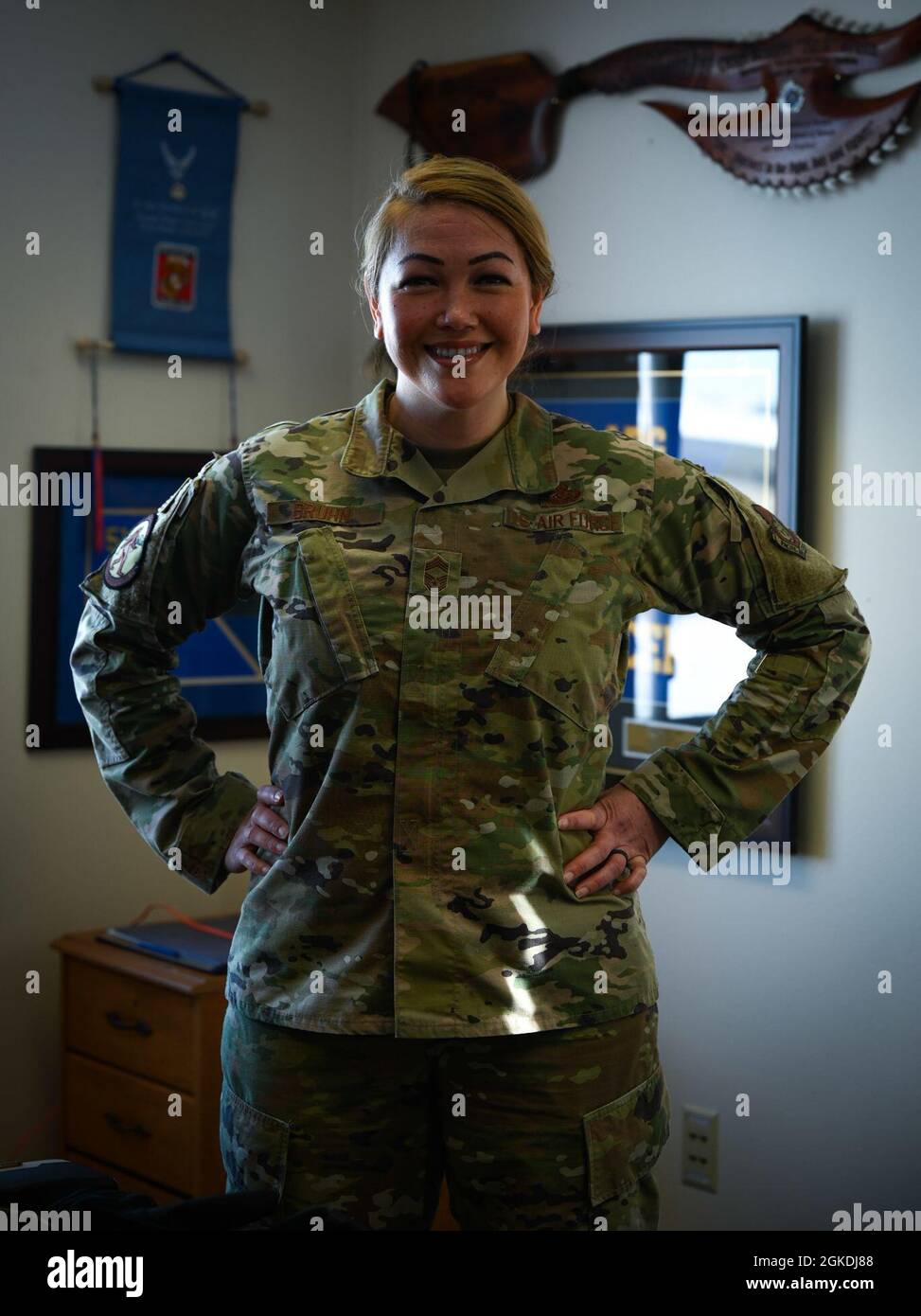 U.S. Air Force Chief Master Sgt. Bridget Bruhn, the 354th Communication