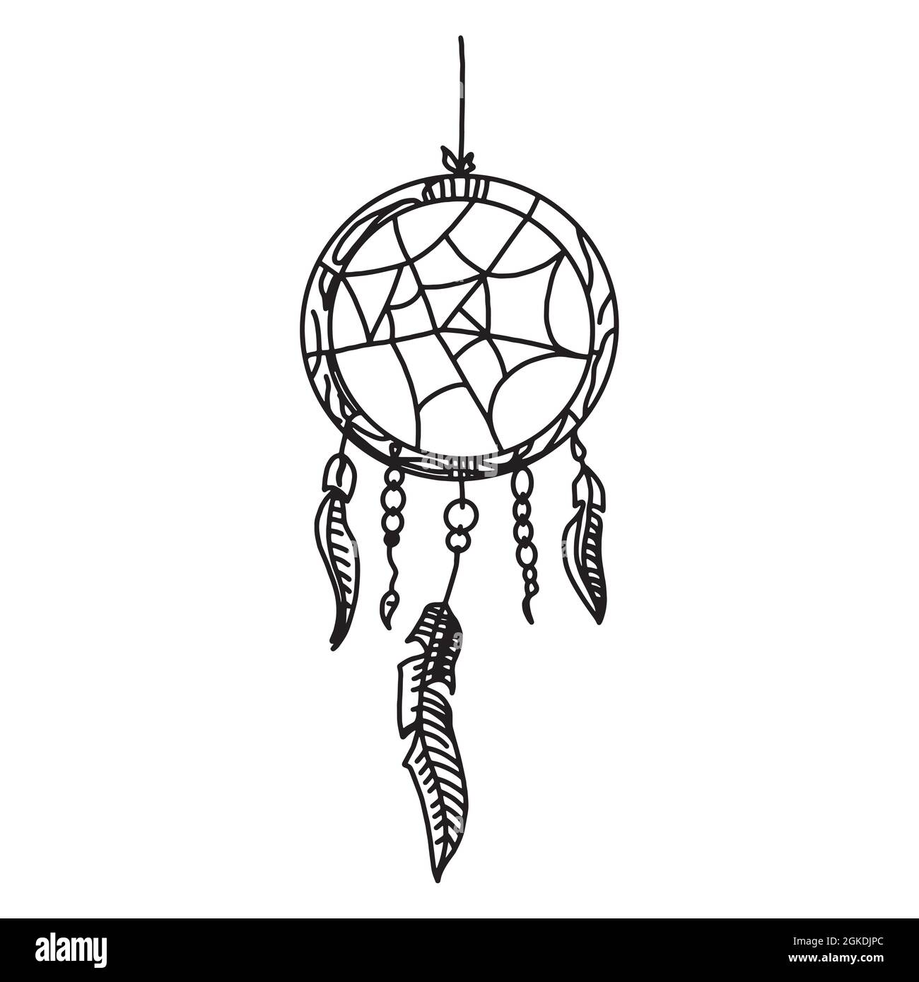 Dreamcatcher Drawing Outline
