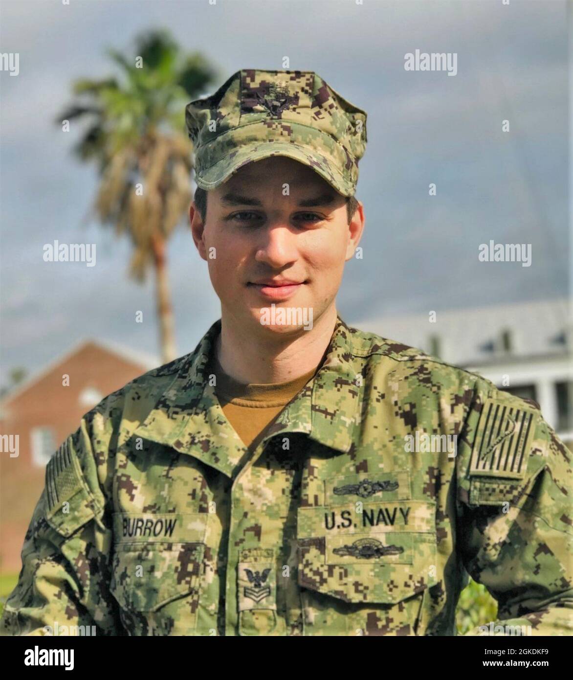 210323-N-XX139-0009 PENSACOLA, Fla. (March 23, 2021) Intelligence Specialist 1st Class Philip Burrow, a native of Arlington, Texas, is the Center for Information Warfare Training (CIWT) 2020 Sailor of the Year. As a CIWT intelligence specialist rating training manager, he is responsible for the oversight of 23 enlisted and four officer course supervisors in the analysis, revision, and development of 27 information warfare courses, training over 4,000 Sailors during this period. Stock Photo