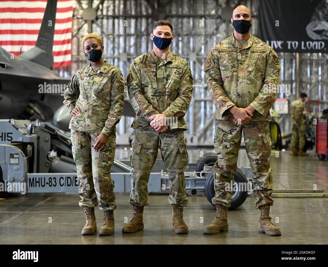 Senior Airmen JoAnn Morgan (left), Ryan Robins (center), both 13th ...