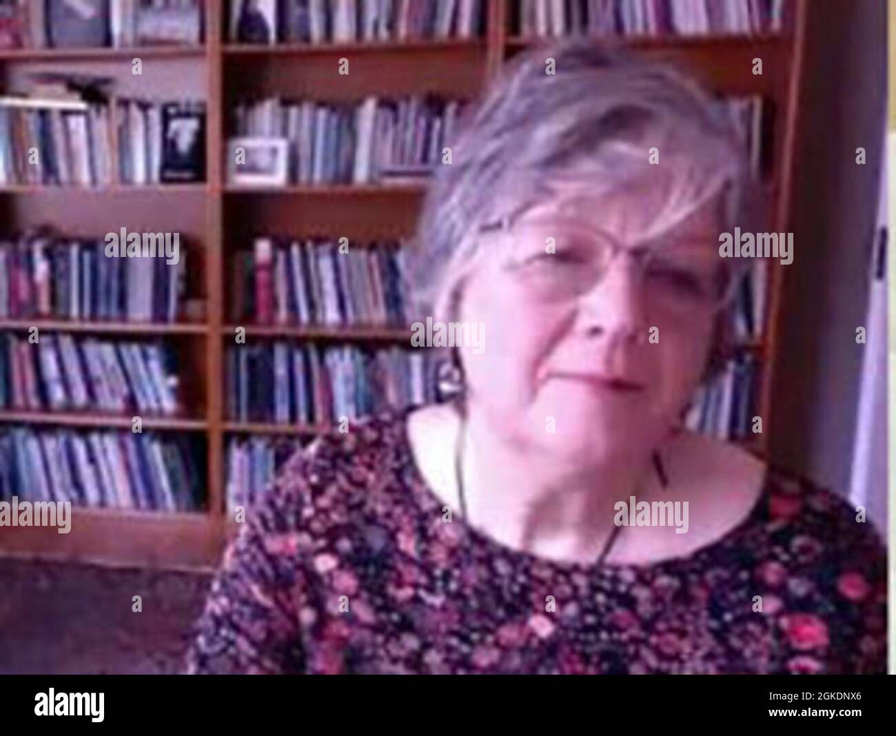 Dr. Terry Blackhawk, founder and former Executive Director of Inside Out Literary Arts Project in Detroit, speaks virtually to members of Tank-automotive and Armaments Command and the Detroit Arsenal during TACOM’s Women’s History Month Commemoration Mar. 23. Stock Photo