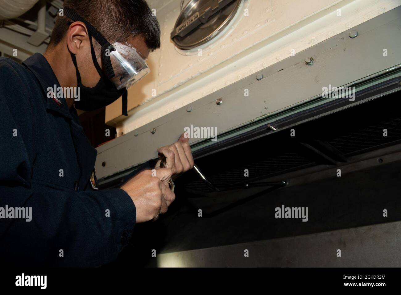 PACIFIC OCEAN (March 23, 2021) — Culinary Specialist 2nd Class Jeffrey