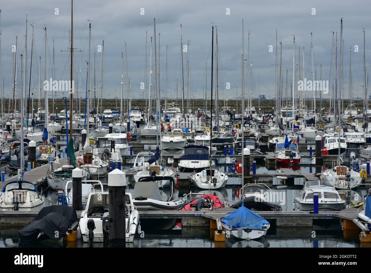 Sailing boats in Dun Laoghaire, Dunleary, Marina, Ireland Stock Photo