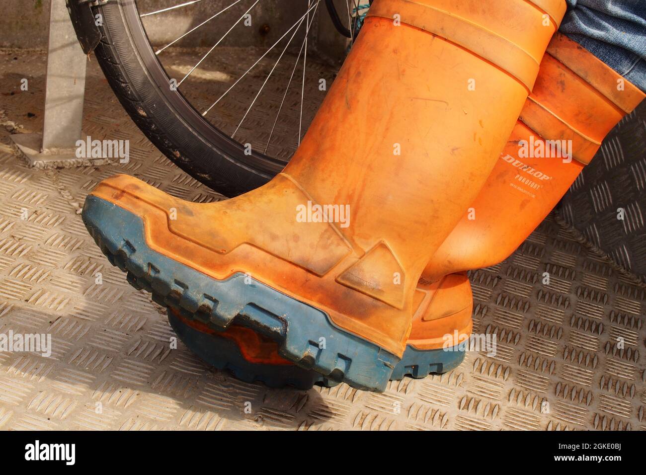 Orange wellingtons hi-res stock photography and images - Alamy