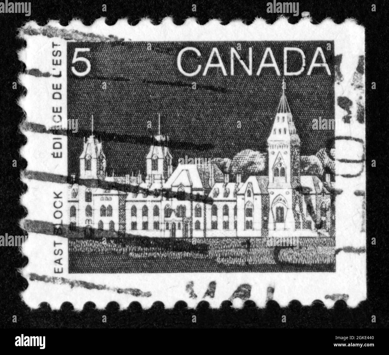 Canada postage stamp architecture Black and White Stock Photos & Images