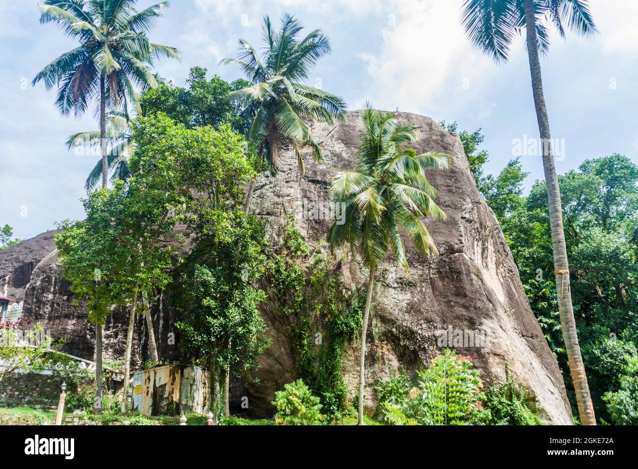 Outer view of Aluvihare Rock Temple, Sri Lanka Stock Photo