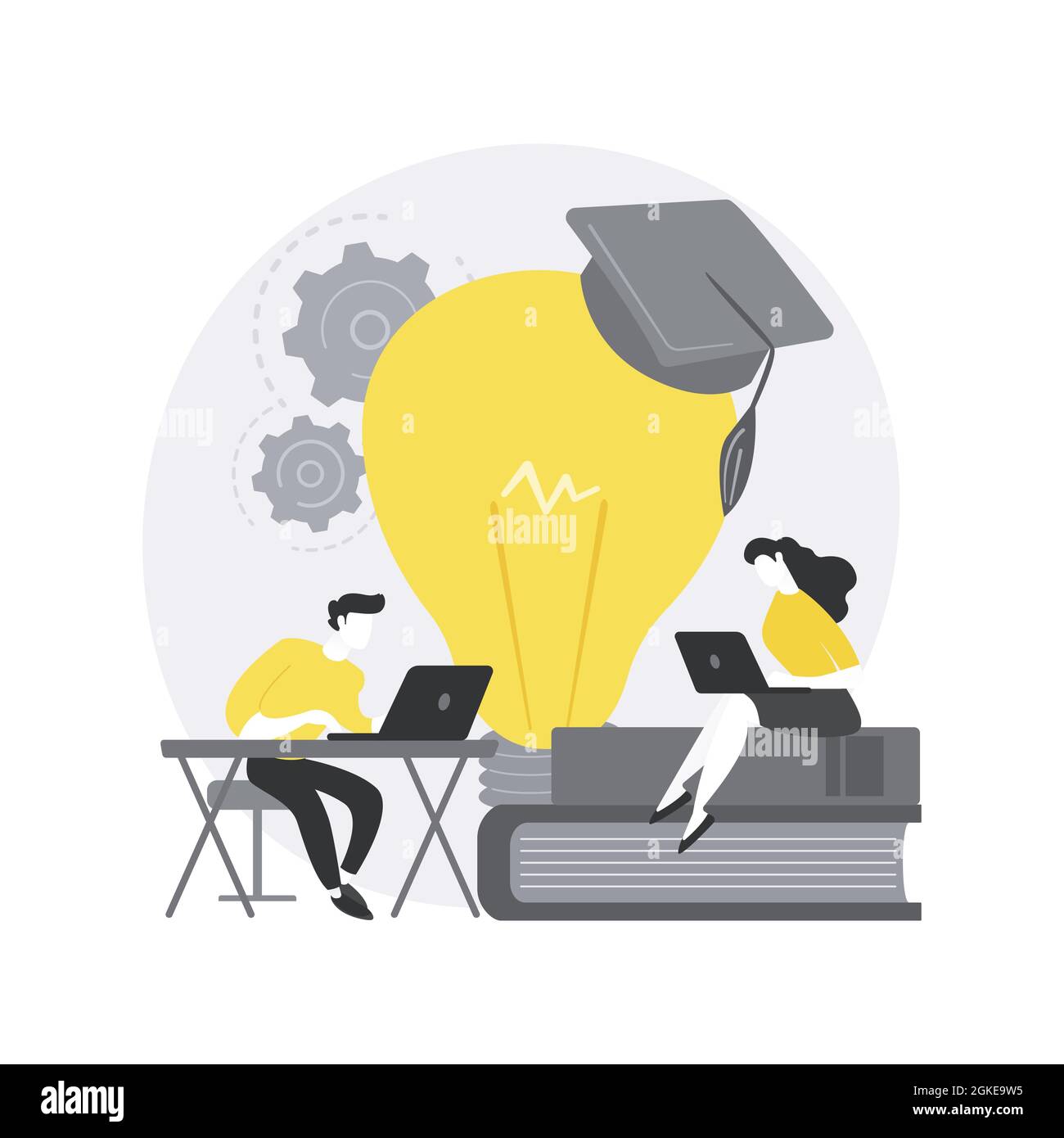 Learning abstract concept vector illustration Stock Vector Image & Art