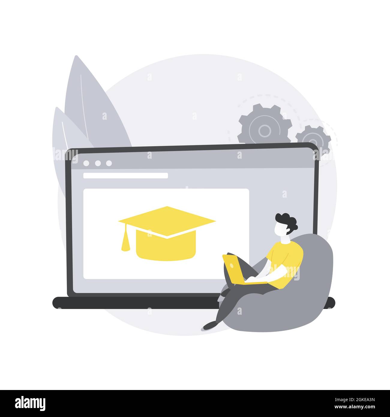 Online education platform abstract concept vector illustration Stock ...