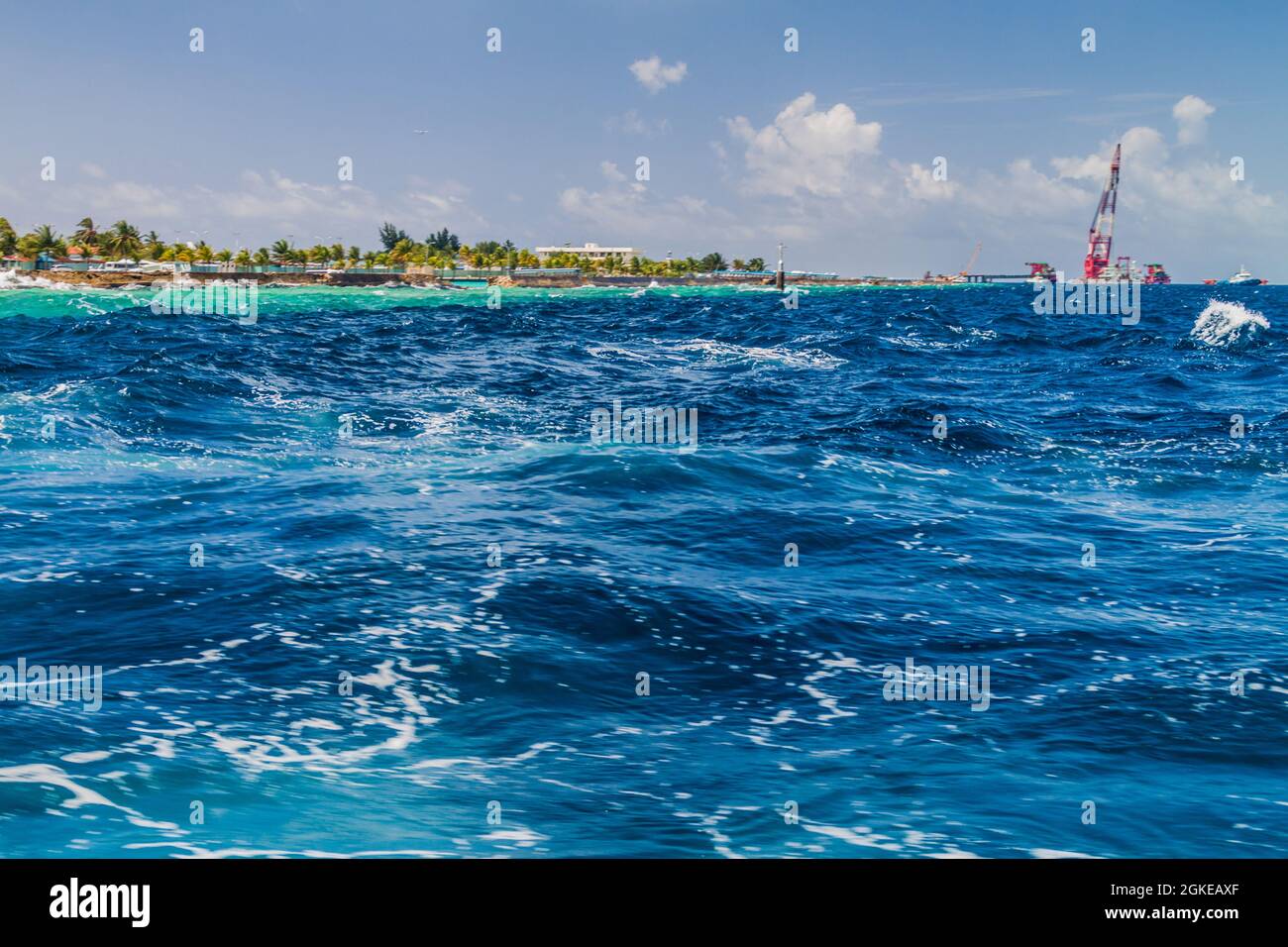 Waves in a sea near Male, Maldives Stock Photo - Alamy