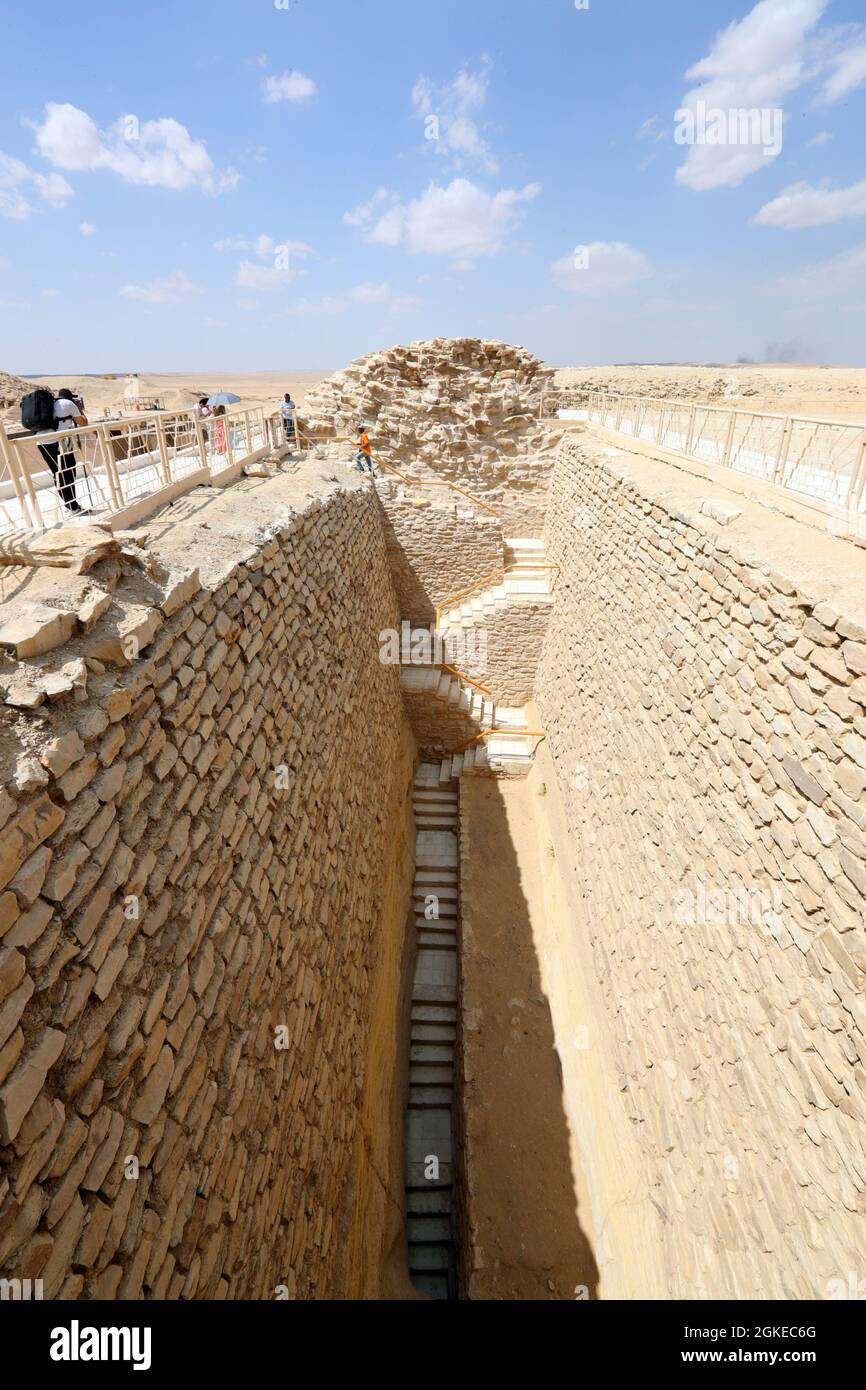 Saqqara, Egypt. 14th Sep, 2021. Photo shows the ramp leading to the