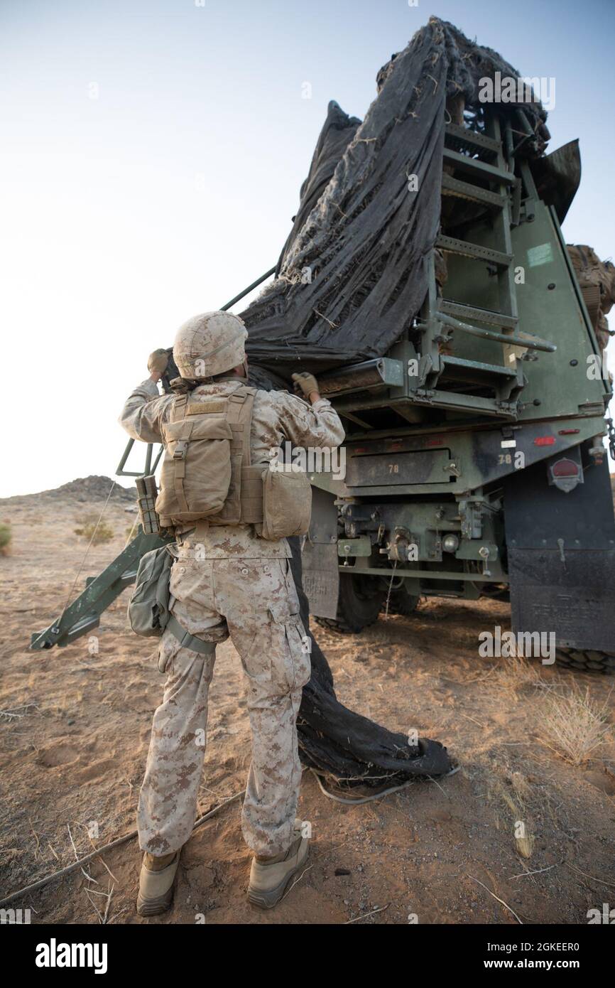 U.S. Marine Corps Lance Cpl. Marcos Pedroza, a field artillery ...