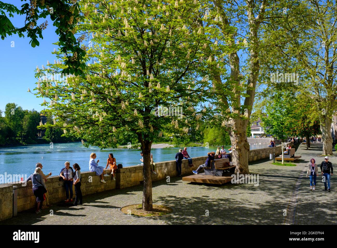 Lech Promenade Lech promenade landsberg am lech hi-res stock photography and images ...