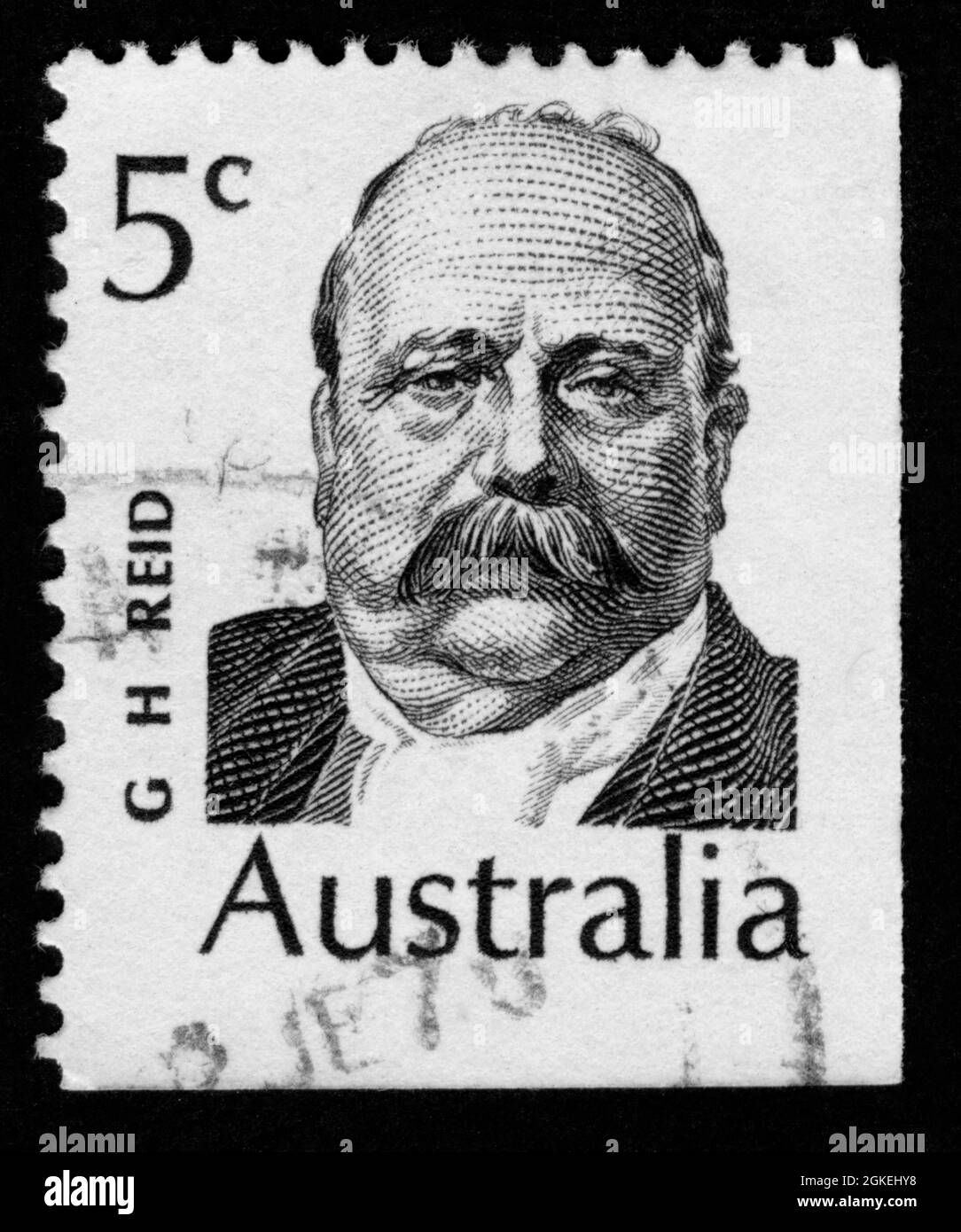 Stamp print in Auatralia, G H Reid Stock Photo