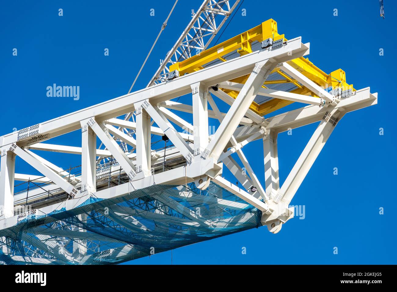 Structural detail in steel with joints between metal profiles Stock