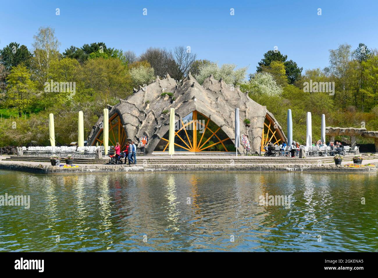 Britzer Seeterrassen, Britzer Garten, Britz, Neukoelln, Berlin, Germany Stock Photo