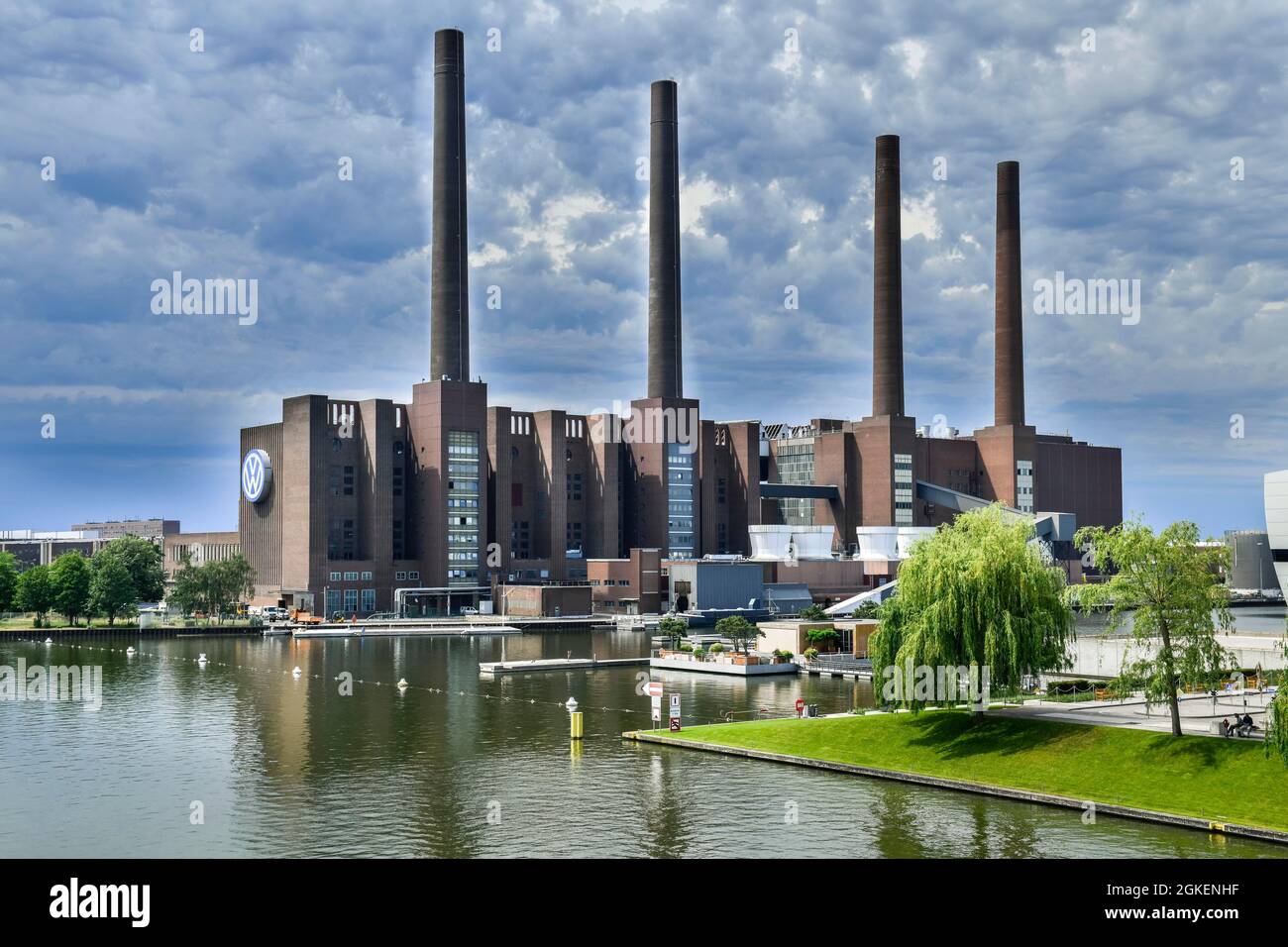 VW power plant, Wolfsburg, Lower Saxony, Germany Stock Photo