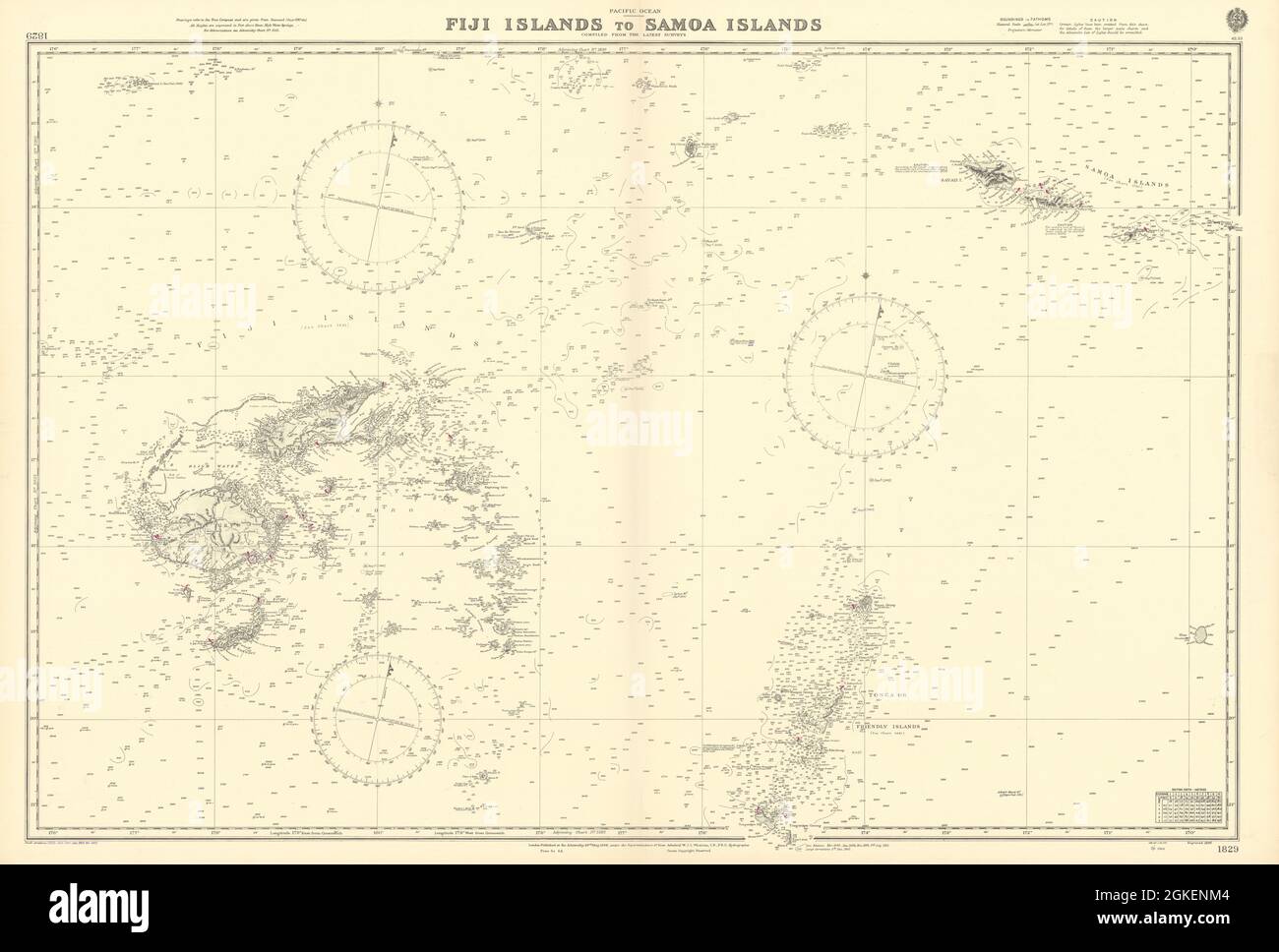 Fiji And Samoa Map Fiji - Samoa Melanesia Polynesia Pacific Admiralty Sea Chart 1896 (1954) Map  Stock Photo - Alamy