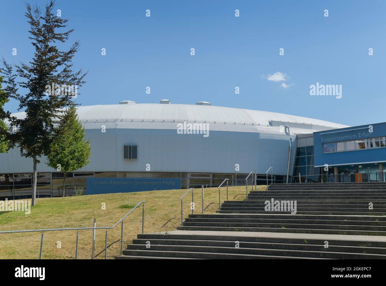 Gunda Niemann Stirnemann Hall, Ice Sports Centre, Arnstaedter Strasse, Erfurt, Thuringia, Germany Stock Photo