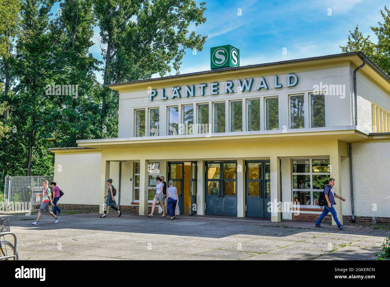 Plaenterwald S-Bahn station, Treptow-Koepenick, Berlin, Germany Stock Photo