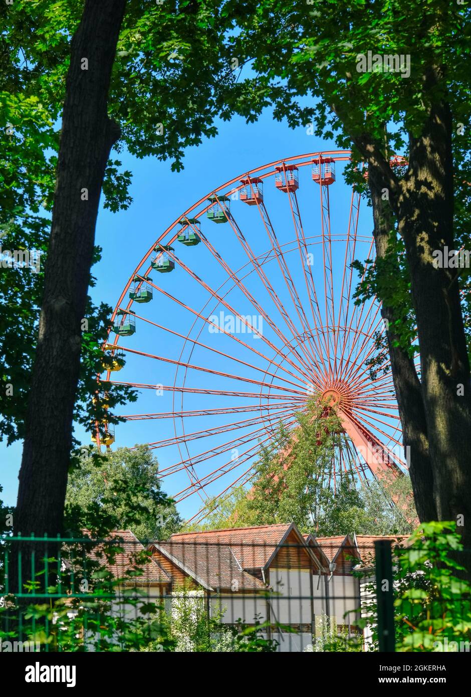 Ferris wheel, Spreepark, Plaenterwald, Treptow, Treptow-Koepenick, Berlin, Germany Stock Photo