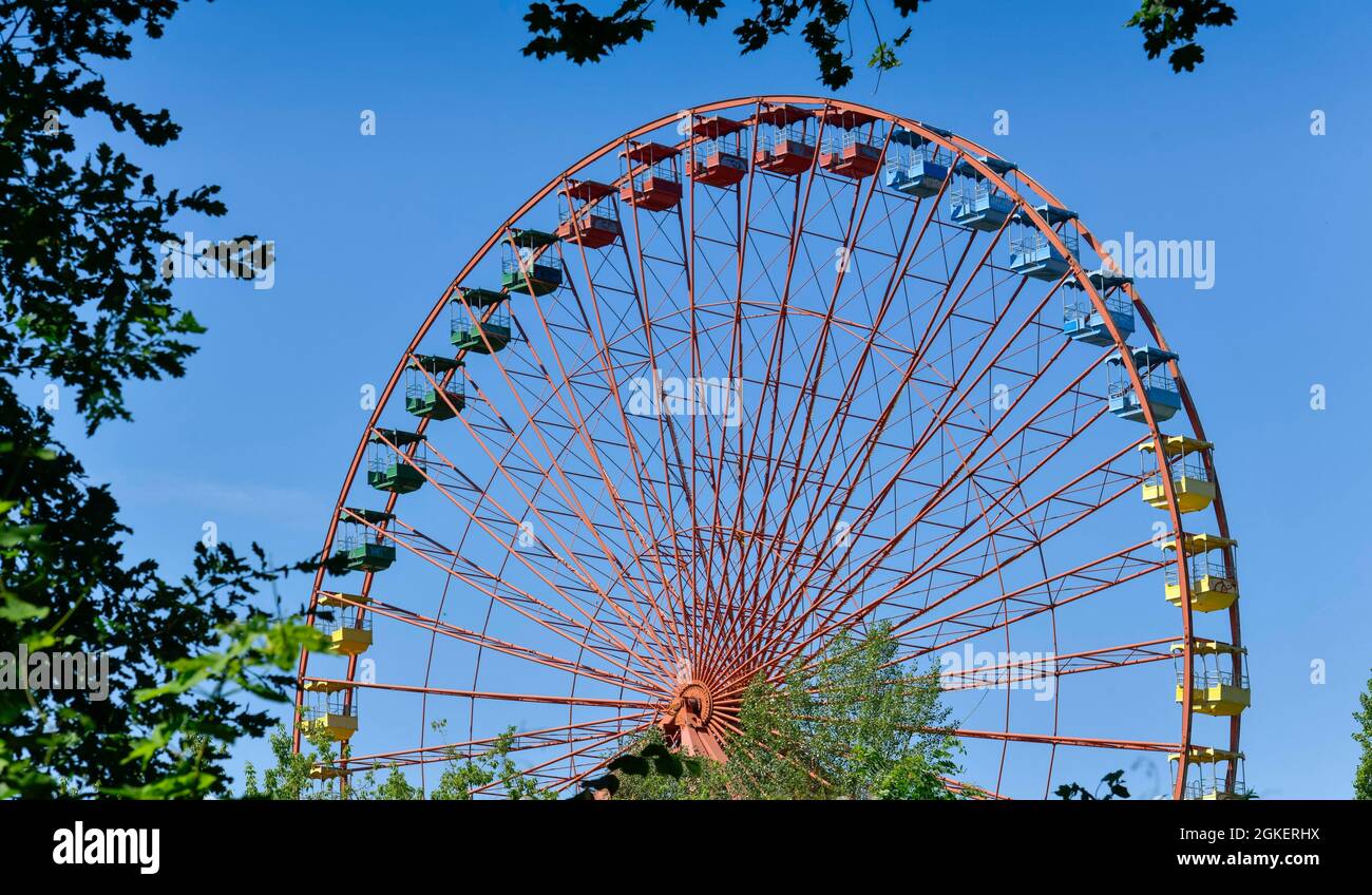 Ferris wheel, Spreepark, Plaenterwald, Treptow, Treptow-Koepenick, Berlin, Germany Stock Photo
